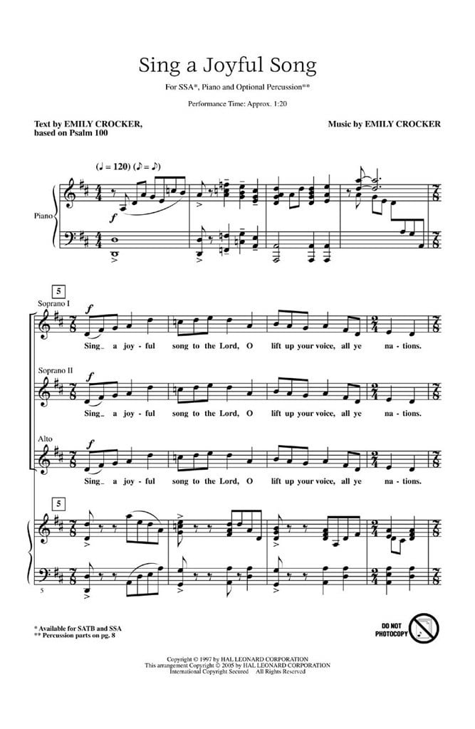 Sing a Joyful Song